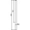 Stainless steel post |  60 mm | stationary, for casting in concretetotal length: 1200 mm | without lock | without eyelet